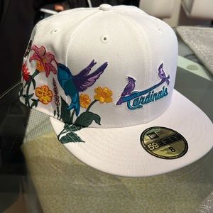 St. Louis Cardinals white blooming new era 59fifty fitted hat